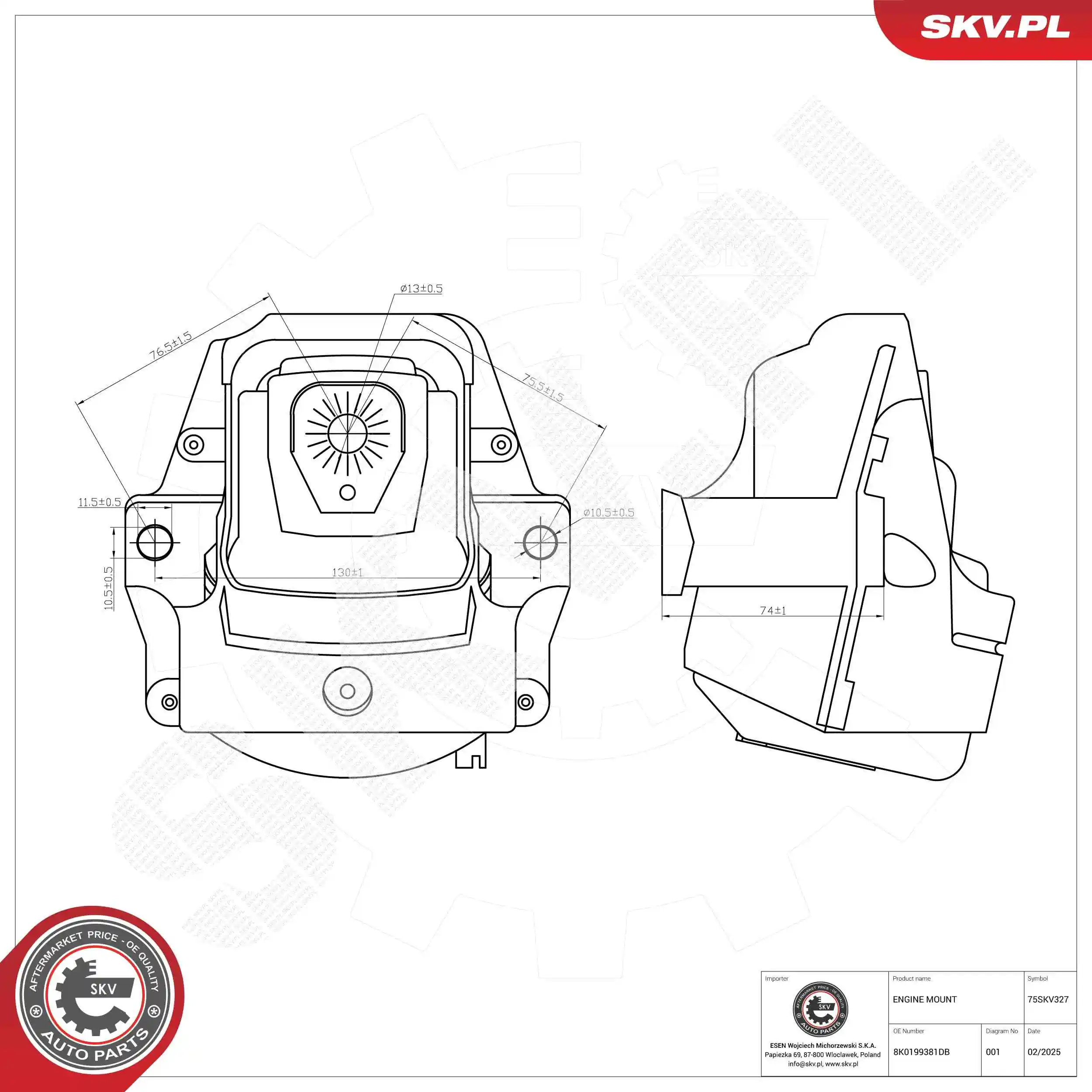 Mounting, engine